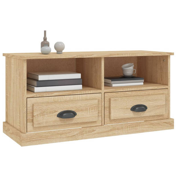 The Living Store Tv-meubel Sonoma Eiken - 93x35.5x45 cm - Trendy design - duurzaam materiaal