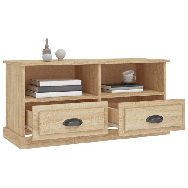 The Living Store Tv-meubel Sonoma Eiken - 93x35.5x45 cm - Trendy design - duurzaam materiaal