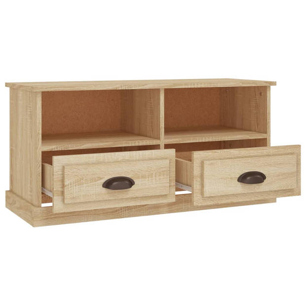 The Living Store Tv-meubel Sonoma Eiken - 93x35.5x45 cm - Trendy design - duurzaam materiaal