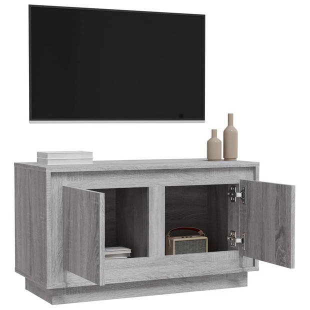 The Living Store TV-meubel Luxe - Grijs Sonoma Eiken - 80x35x45 cm