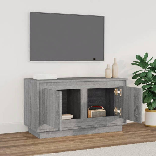 The Living Store TV-meubel Luxe - Grijs Sonoma Eiken - 80x35x45 cm