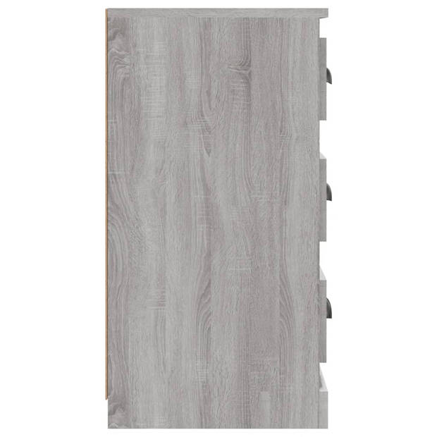 vidaXL Dressoir 70x35,5x67,5 cm bewerkt hout grijs sonoma eikenkleurig