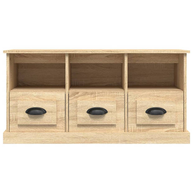 vidaXL Tv-meubel 100x35x50 cm bewerkt hout sonoma eikenkleurig