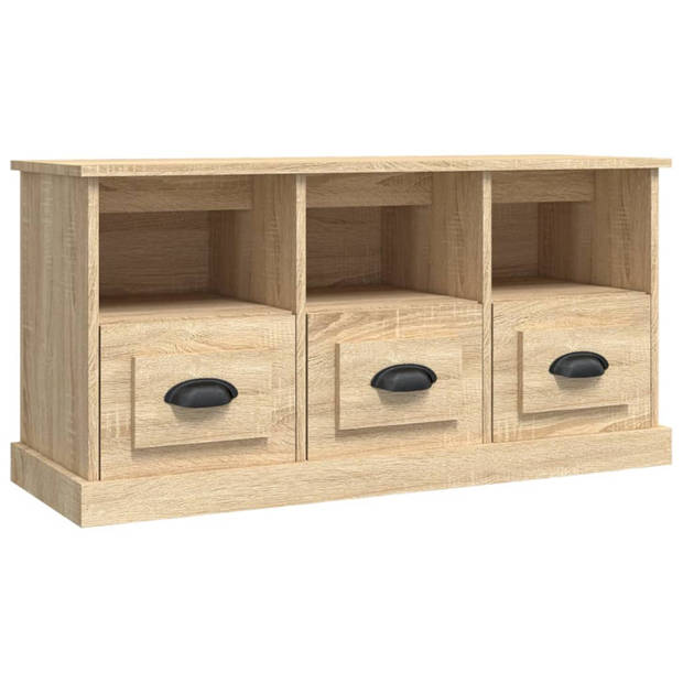 vidaXL Tv-meubel 100x35x50 cm bewerkt hout sonoma eikenkleurig