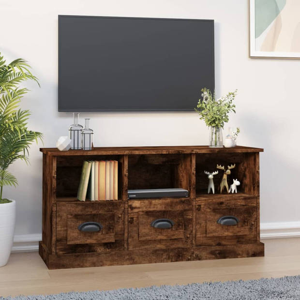 The Living Store TV-kast - Trendy - Meubelen - 100 x 35 x 50 cm - Gerookt eiken