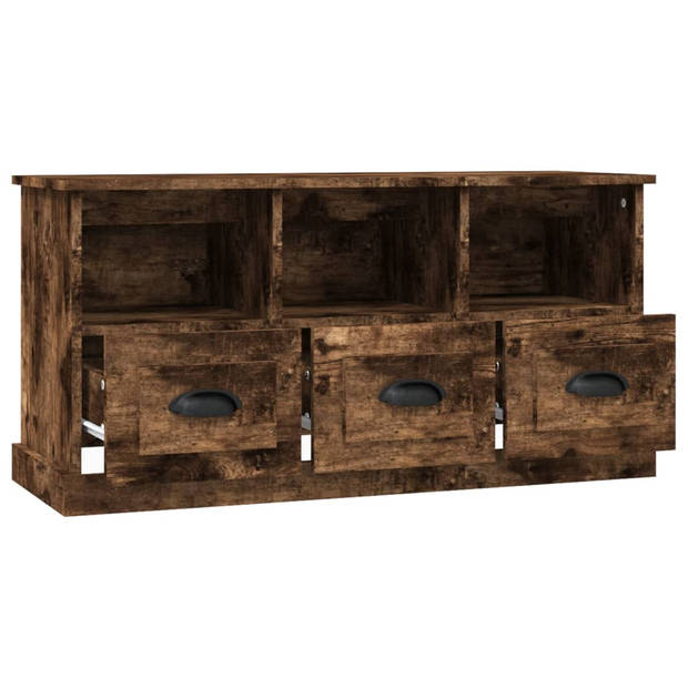 The Living Store TV-kast - Trendy - Meubelen - 100 x 35 x 50 cm - Gerookt eiken