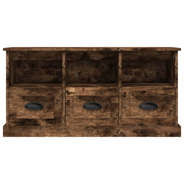 The Living Store TV-kast - Trendy - Meubelen - 100 x 35 x 50 cm - Gerookt eiken