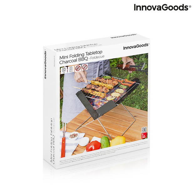 Mini Draagbare Opvouwbare Houtskoolbarbecue Foldecue InnovaGoods