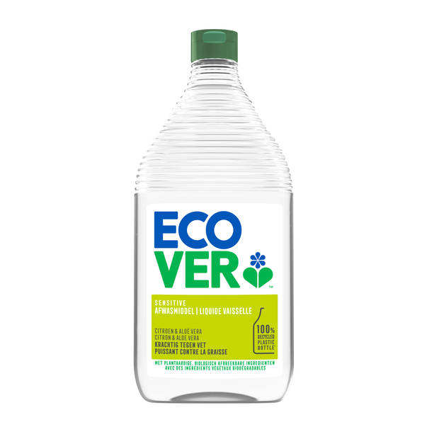 Ecover - Afwasmiddel - Citroen & Aloë Vera - Krachtig tegen vet - 5L + 950ML Gratis - Voordeelverpakking