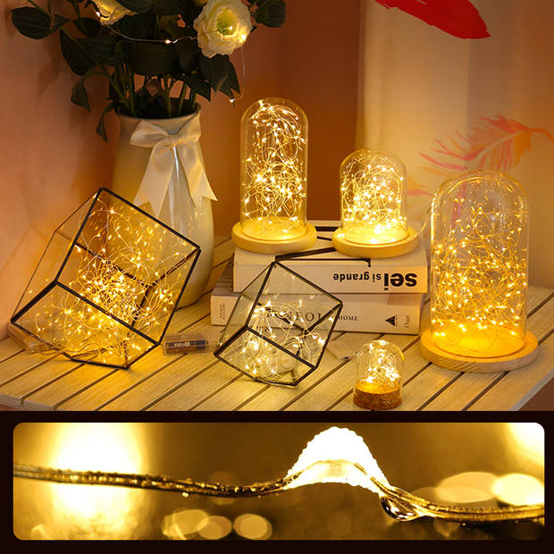 Homezie Fairy Lights - 20 meter - 200 Leds - USB - Voor binnen & buiten - Lampjes Slinger - Lichtsnoer Binnen & buiten