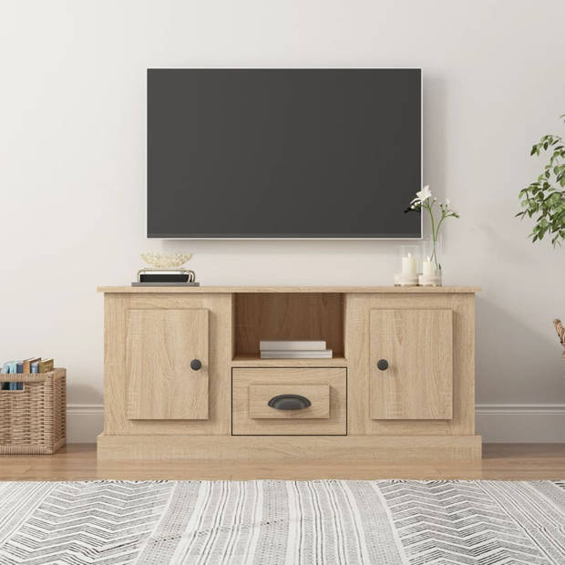 vidaXL Tv-meubel 100x35,5x45 cm bewerkt hout sonoma eikenkleurig