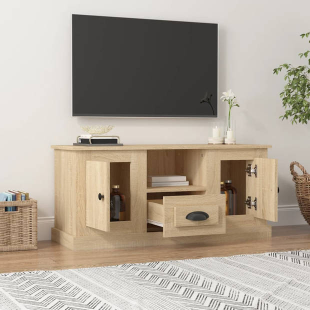 The Living Store Tv-meubel Sonoma Eiken - 100 x 35.5 x 45 cm - Trendy en praktisch