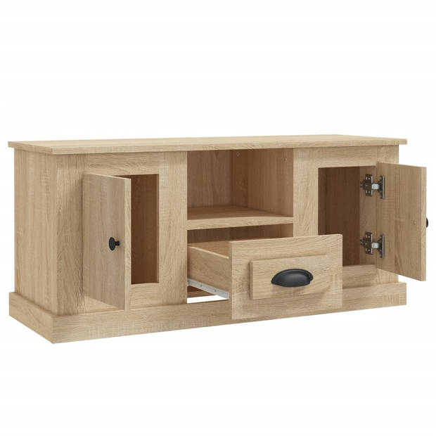 vidaXL Tv-meubel 100x35,5x45 cm bewerkt hout sonoma eikenkleurig