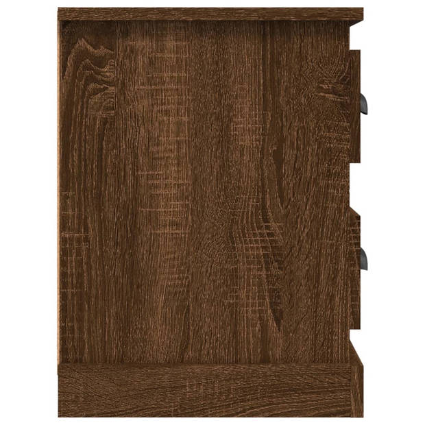 vidaXL Tv-meubel 102x35,5x47,5 cm bewerkt hout bruin eikenkleur