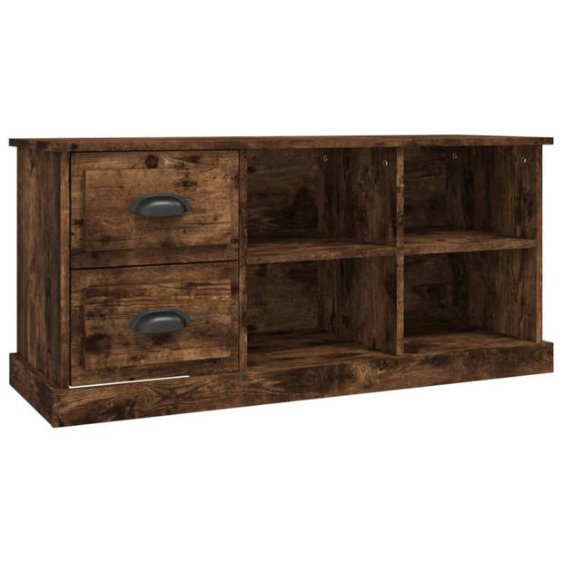 vidaXL Tv-meubel 102x35,5x47,5 cm bewerkt hout gerookt eikenkleurig