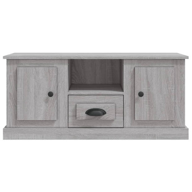 vidaXL Tv-meubel 100x35,5x45 cm bewerkt hout grijs sonoma eikenkleurig