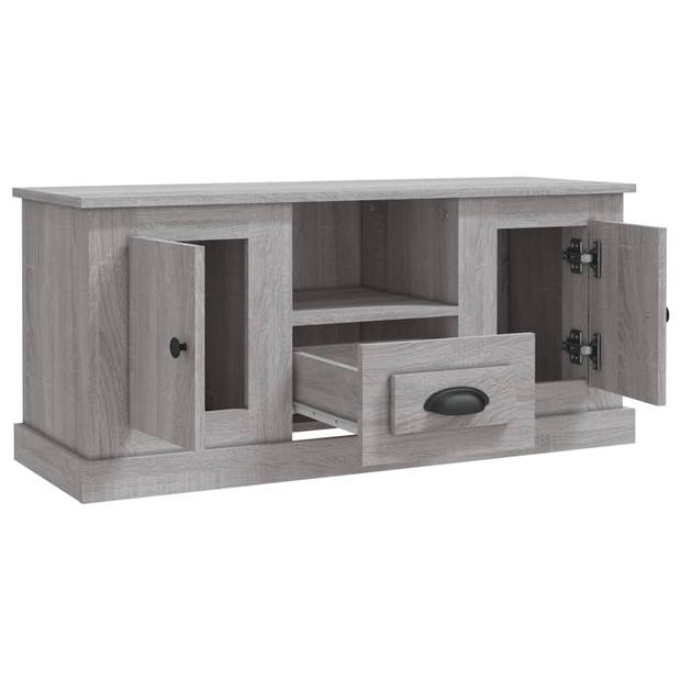 vidaXL Tv-meubel 100x35,5x45 cm bewerkt hout grijs sonoma eikenkleurig