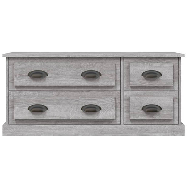 vidaXL Tv-meubel 100x35,5x45 cm bewerkt hout grijs sonoma eikenkleurig