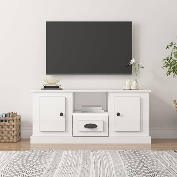 The Living Store TV-meubel - Hoogglans wit - 100 x 35.5 x 45 cm - Trendy en praktisch ontwerp