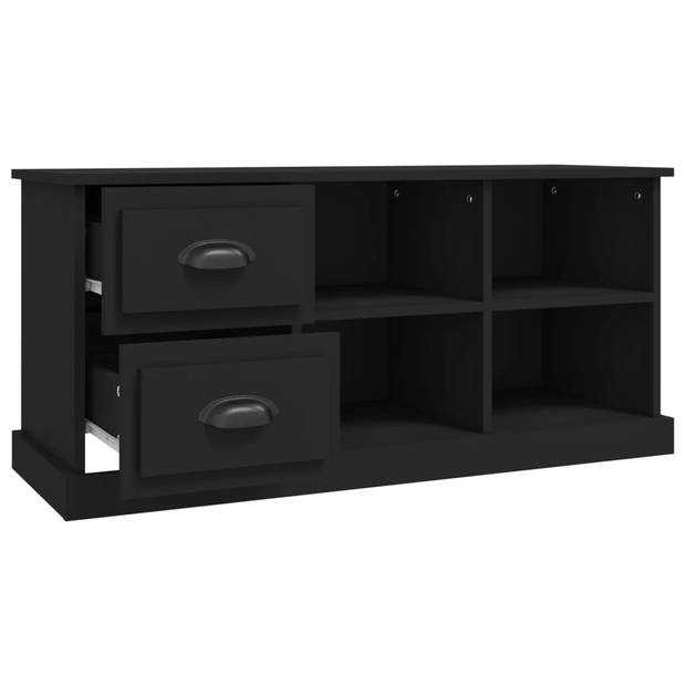 vidaXL Tv-meubel 102x35,5x47,5 cm bewerkt hout zwart