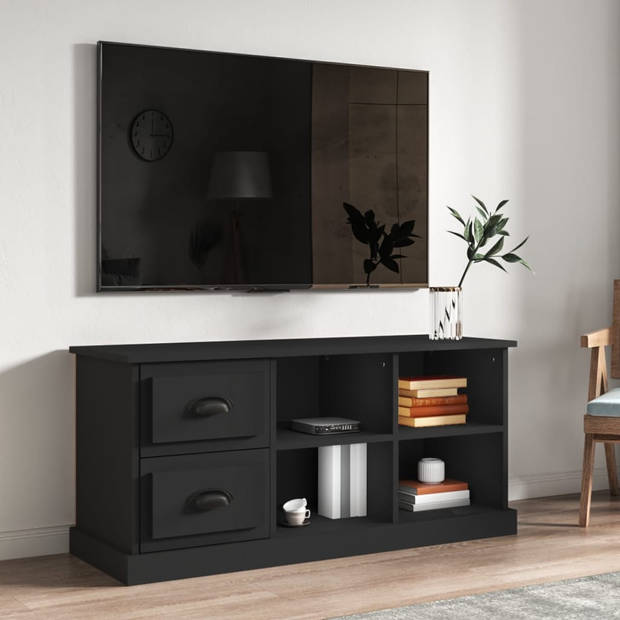 The Living Store Tv-kast X - Meubels - 102x35.5x47.5 cm - Zwart