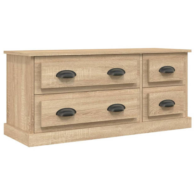 vidaXL Tv-meubel 100x35,5x45 cm bewerkt hout sonoma eikenkleurig