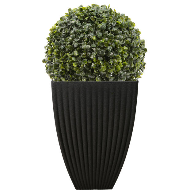 Pro Garden hoge plantenpot/bloempot - Tuin - kunststof - antraciet grijs - D40 x H60 cm - Plantenpotten
