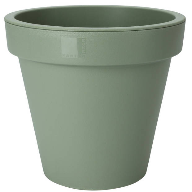 Pro Garden Plantenpot/bloempot - 2x - Tuin buiten - kunststof - groen - D20 cm - Plantenpotten