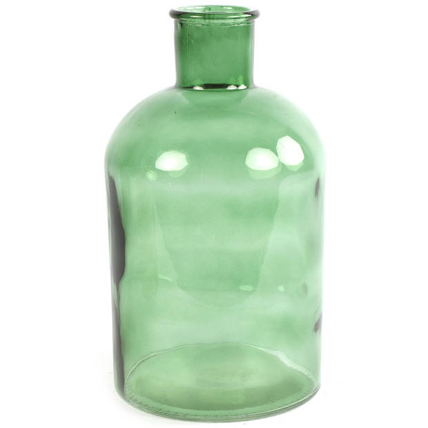 Countryfield vaas - mintgroen - glas - apotheker fles - D17 x H30 cm - Vazen