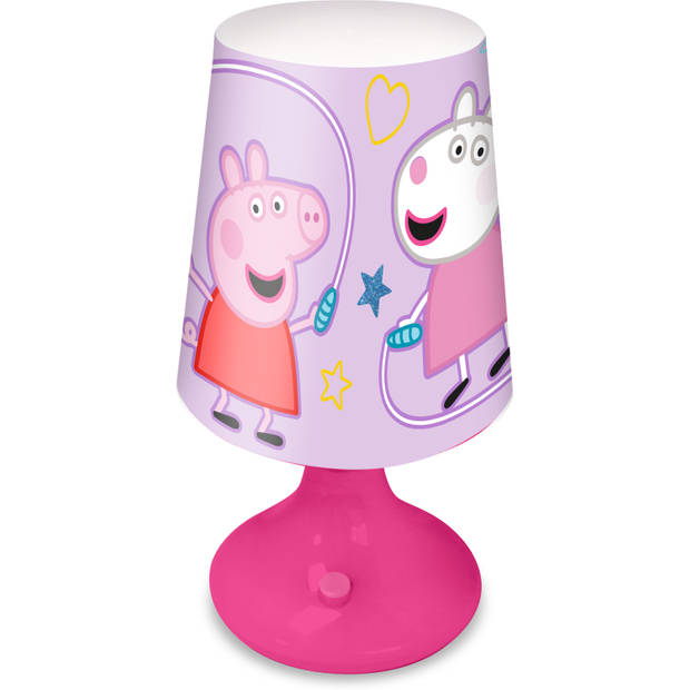 Peppa Pig tafellamp/bureaulamp/nachtlamp voor kinderen - kunststof - 18 x 9 cm - Nachtlampjes