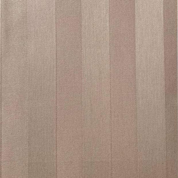 Tafelkleed voor buiten damastkatoen met acryl coating - Streep - Koffie - 150 x 200 cm