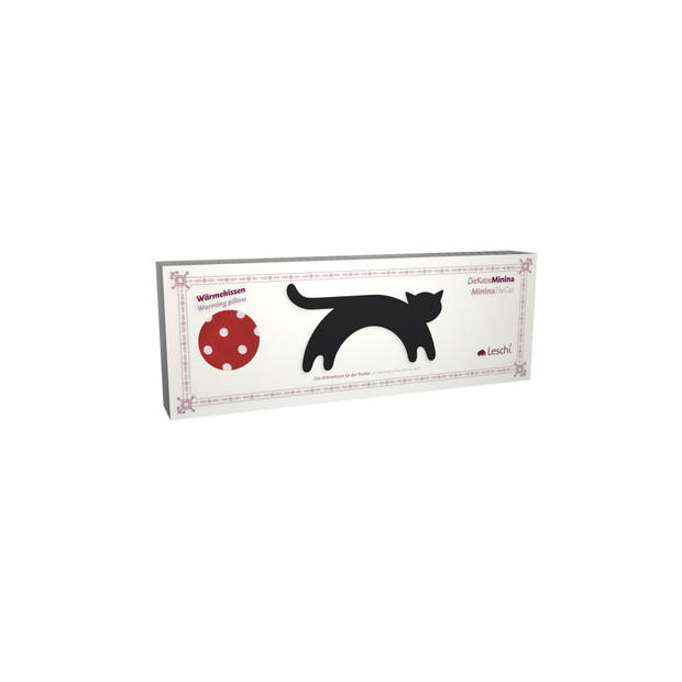 Leschi Warming pillow Minina cat L - polkadot red/black