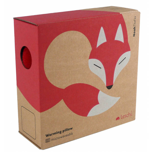 Leschi Warming pillow Noah the fox - red/black