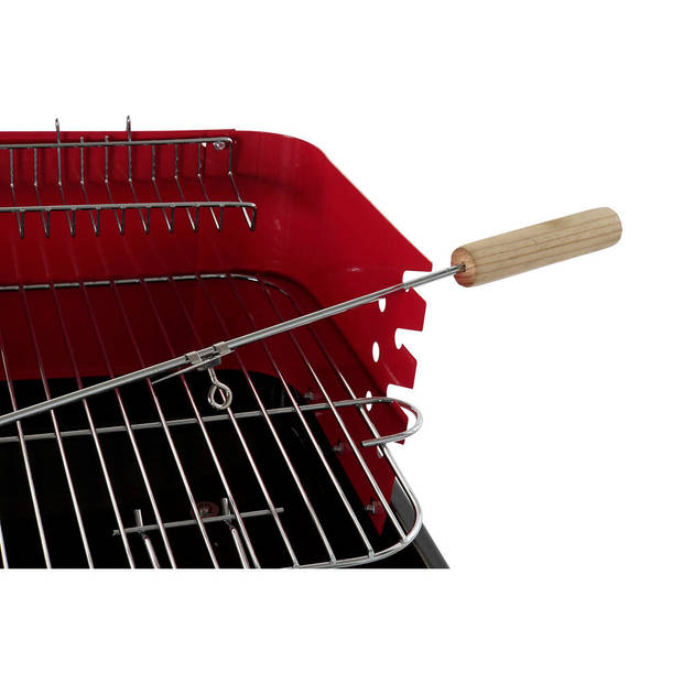 Houtskoolbarbecue met Poten DKD Home Decor Rood Staal (53 x 37 x 80 cm)