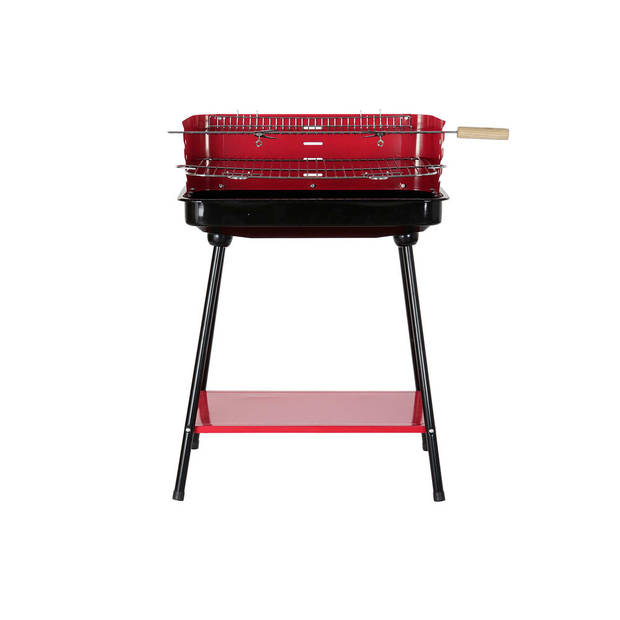 Houtskoolbarbecue met Poten DKD Home Decor Rood Staal (53 x 37 x 80 cm)