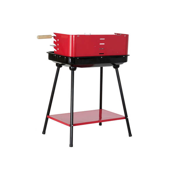 Houtskoolbarbecue met Poten DKD Home Decor Rood Staal (53 x 37 x 80 cm)