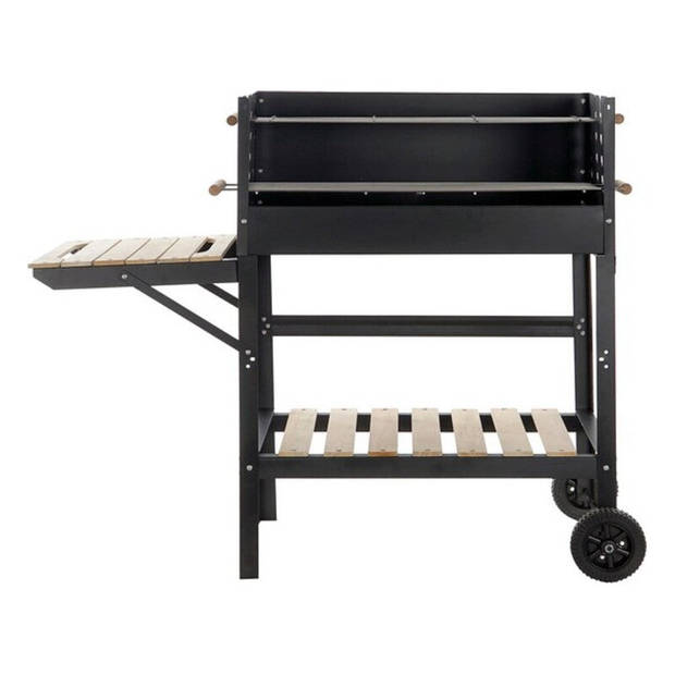 Kolenbarbecue met wielen DKD Home Decor Hout Staal (113 x 51 x 97 cm)