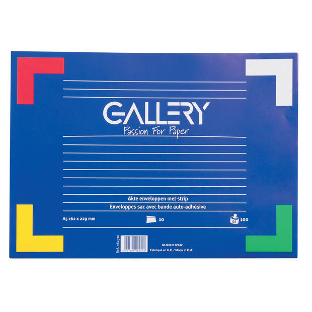 Gallery Ft 162 x 229 mm met strip, pak van 10 stuks 50 stuks