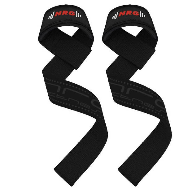 NRG fitness Lifting Straps - Deadlift Straps Zwart