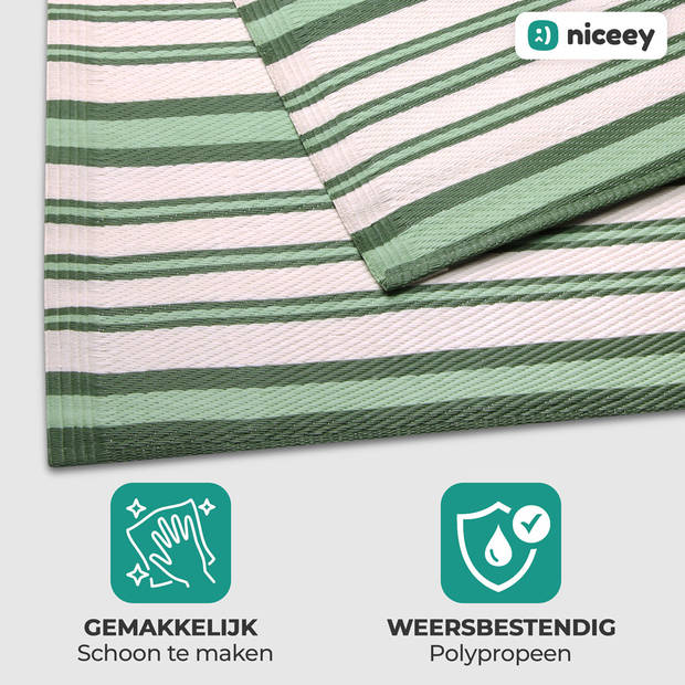 Niceey Buitenkleed - Tuintapijt - 160x230cm - Groen/Wit