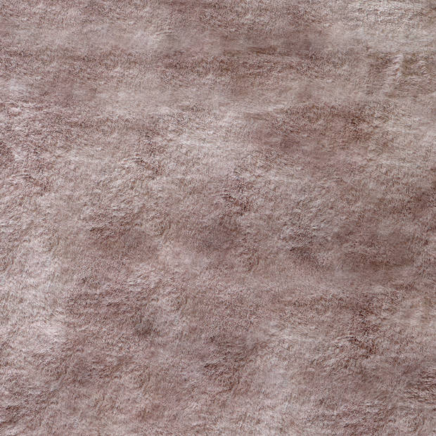 Vloerkleed rechthoek 120x160cm roze hoogpolig tapijt Liv fluffy vloerkleed