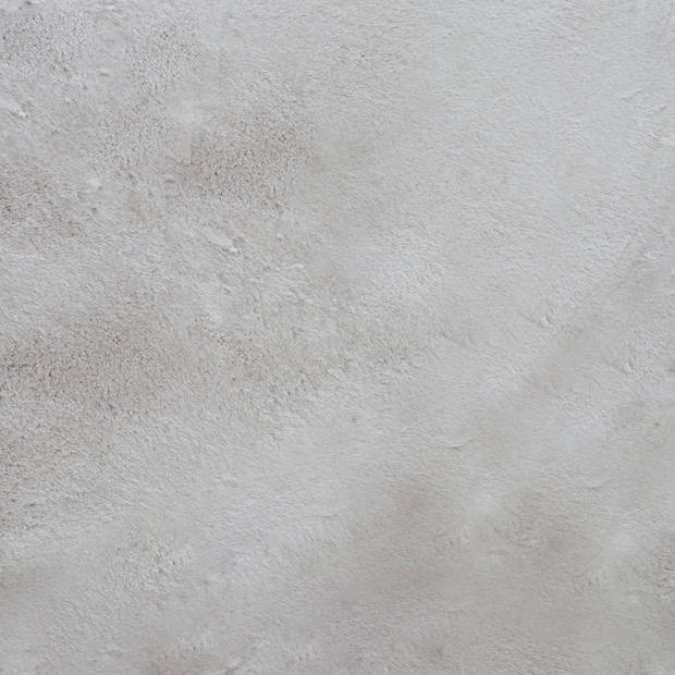 Vloerkleed rond 100cm crème wit hoogpolig tapijt Liv fluffy vloerkleed