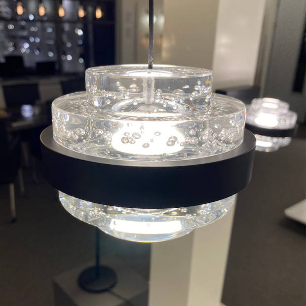 Highlight Hanglamp Dynasty 5 lichts L 105 cm clear-zwart