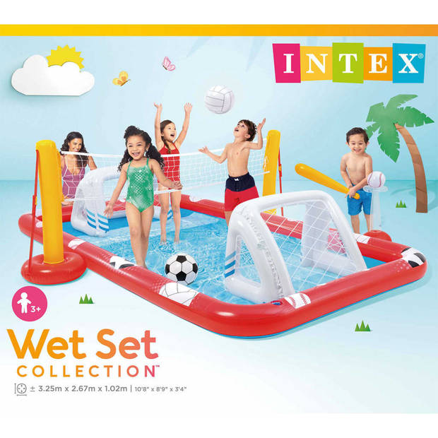 Opblaasbaar Kinderzwembad Intex Sports Games 470 l (325 x 267 x 102 cm)