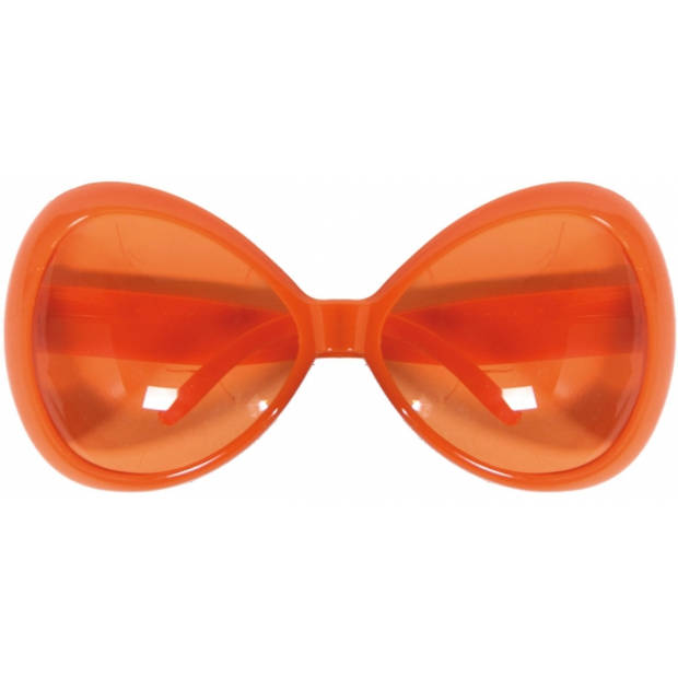 2x stuks oranje feestartikelen party verkleed zonnebril voor dames - Verkleedbrillen