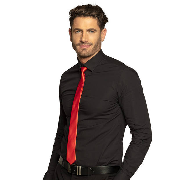 Verkleed stropdas rood 50 cm - Verkleedstropdassen