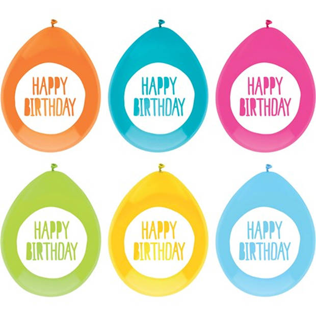 Verjaardag versiering pakket Happy Birthday - ballonnen/vlaggetjes/feestslinger - Feestpakketten