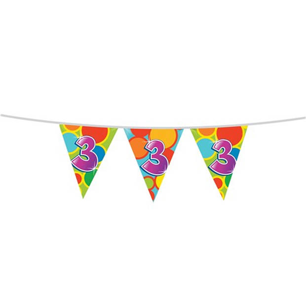 Leeftijd verjaardag thema 3 jaar pakket ballonnen/vlaggetjes - Feestpakketten
