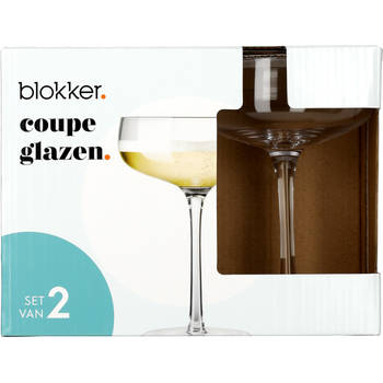 Blokker coupe glas - set van 2 - 250ml