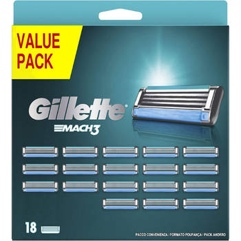 Gillette Mach3 Scheermesjes Voordeelpak - 18 stuks